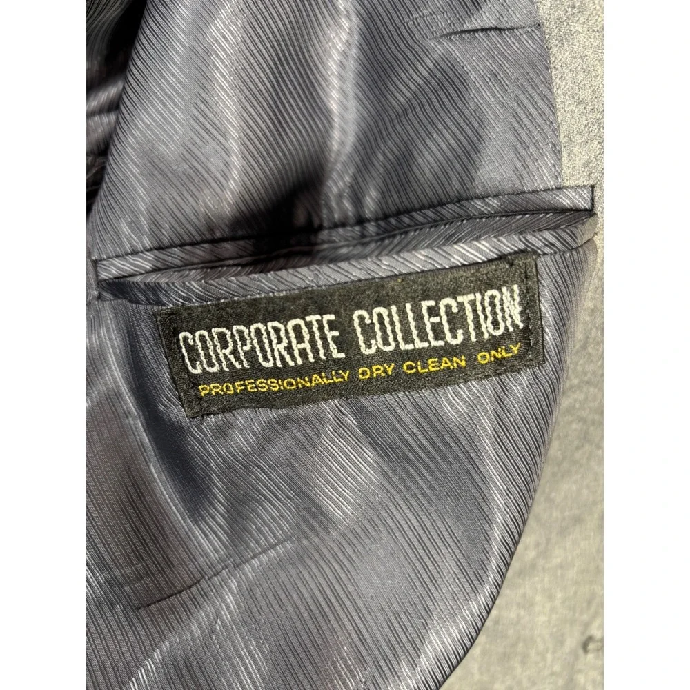Hart Schaffner Marx Mens Gray Wool‎ Blazer Sport Coat Corporate Collection 42R